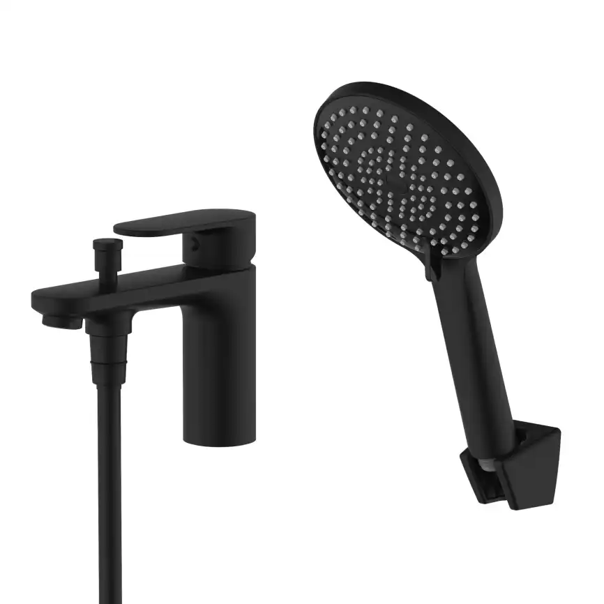 Смеситель на борт ванны Aquatek Ника AQ1844MB, Черный матовый фото 1