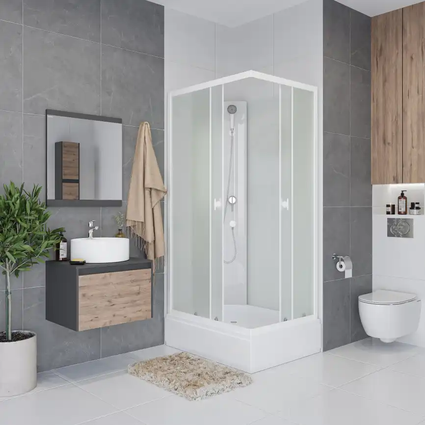 Душевая кабина Niagara Promo 100х80х200 P100/80/26Q/MT/BK средний поддон, без гидромассажа фото 3