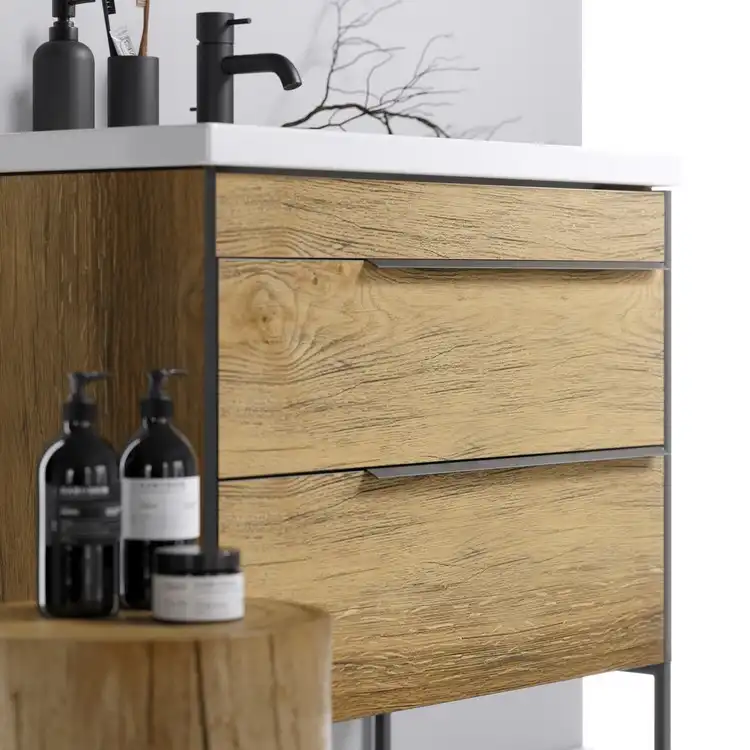 Тумба с раковиной подвесная Aqwella Fargo 70 см, FRG0107DB, цвет Дуб балтийский фото 5