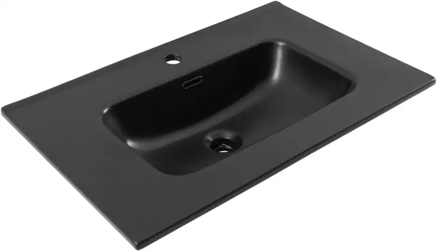 Раковина Aquanet Flat 70 329254 прямоугольная, Черная матовая фото 6