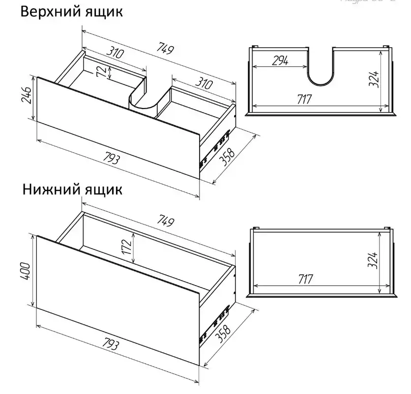 Тумба под раковину Grossman Меркадо 80 напольная, графит матовый (108075) фото 7