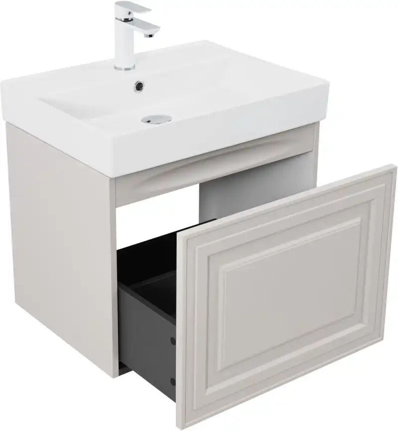 Тумба под раковину Aquanet Агата 60 бежевый, 345486 фото 4