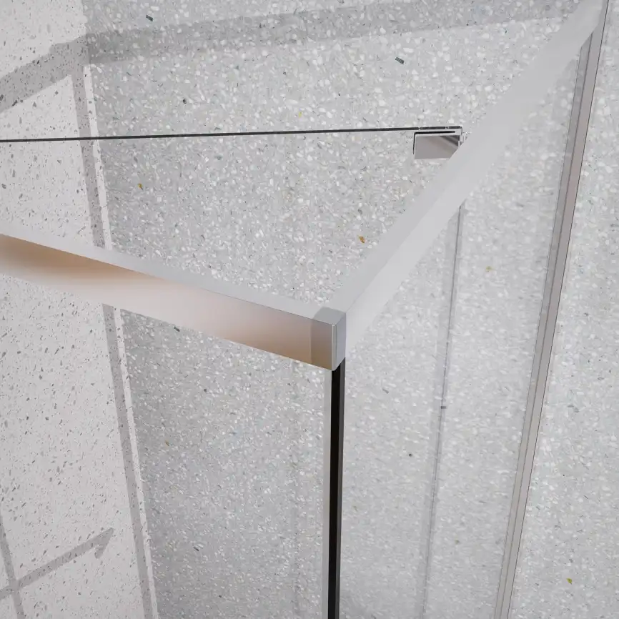 Душевой уголок Azario 100х100 AZ-L47-100-MB-CL, профиль черный матовый, стекло Прозрачное фото 5