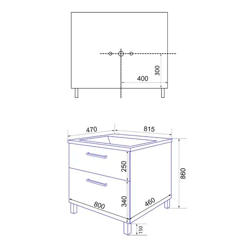 Тумба с раковиной Azario Ника 80 CS00091370, напольная, Белая глянцевая фото 8