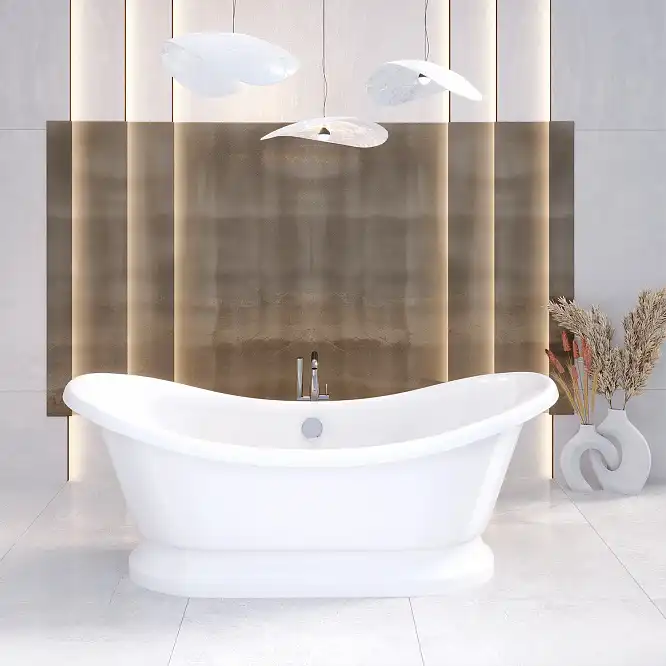 Ванна из литьевого мрамора  Aqua de Marco FIDJI 190х87 Белая 1190WFID фото 1