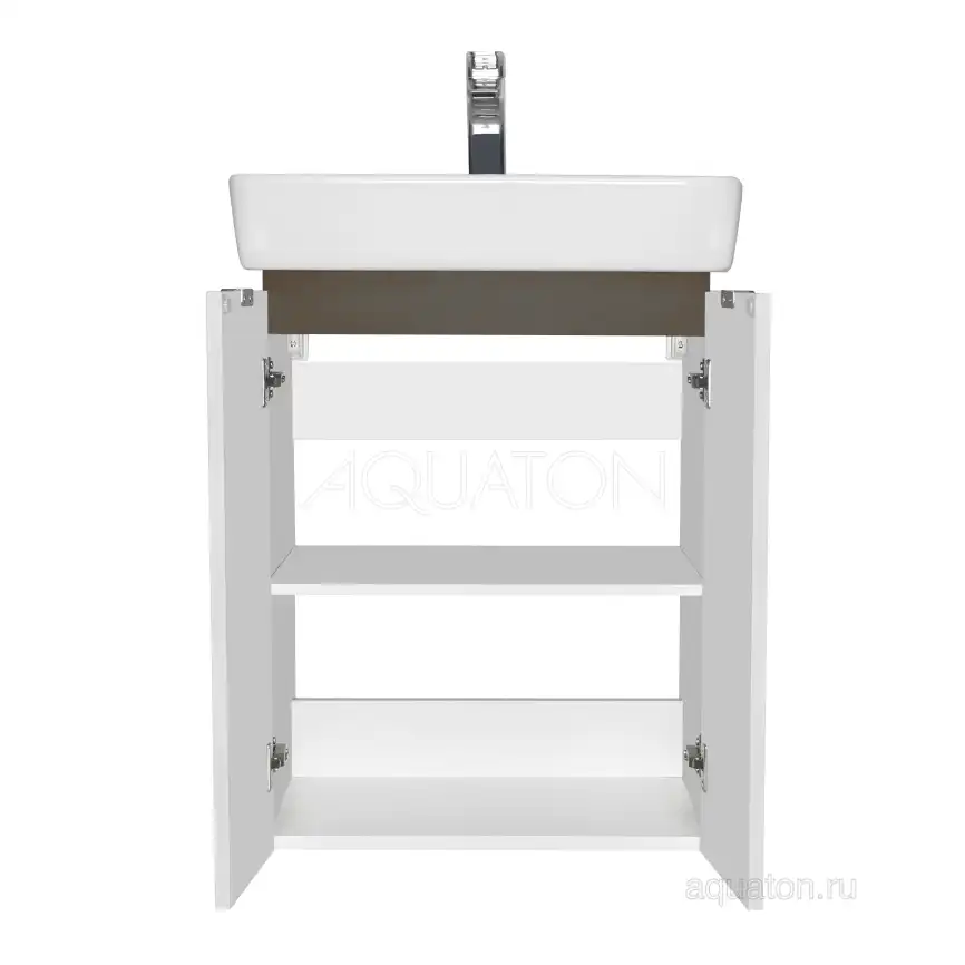 Тумба под раковину Aquaton Скай PRO 55 1A238101SY010 подвесная цвет, белый глянец фото 5