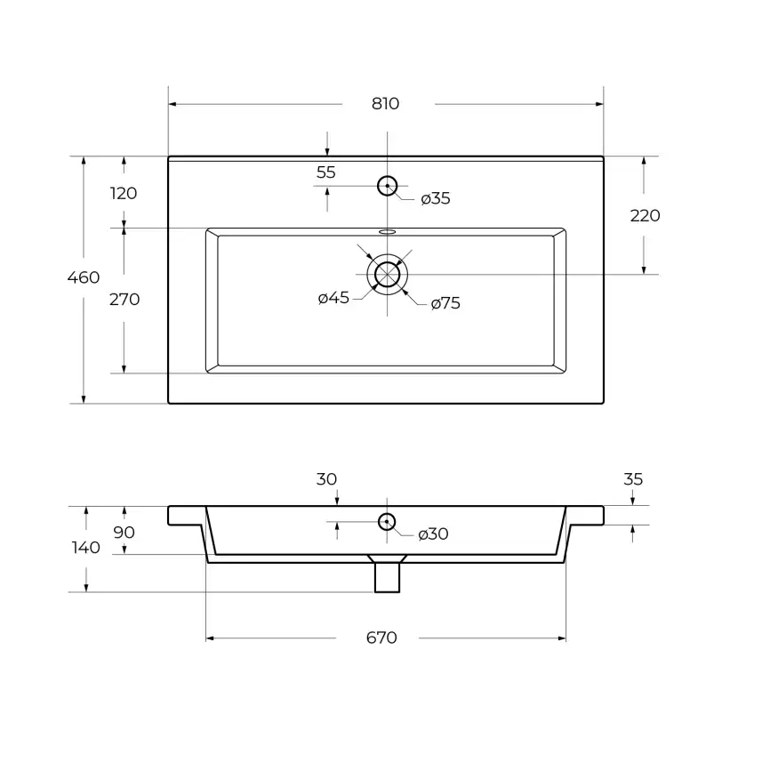 Керамическая раковина CEZARES CZR-8070-80 фото 6