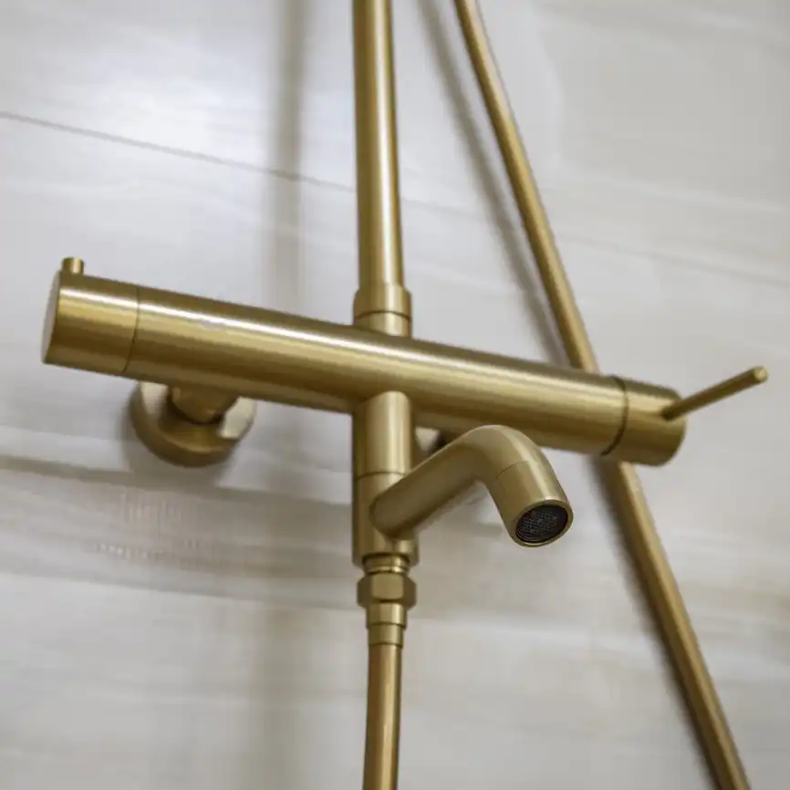 Душевая система AVS Slimmer 811-122-BG, брашированное золото фото 9