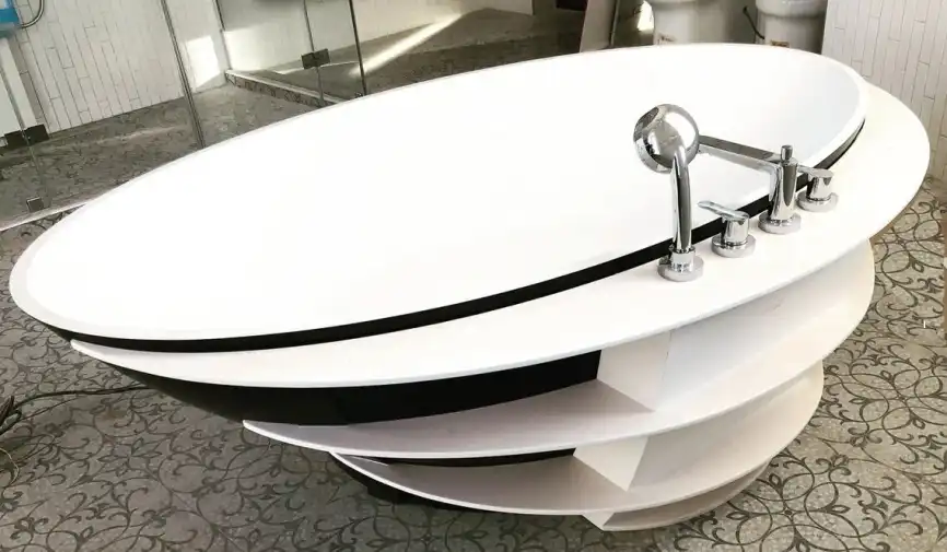 Ванна из искусственного камня Kolpa-San TRISTAN-FS 196X117 WHITE 815980 фото 6