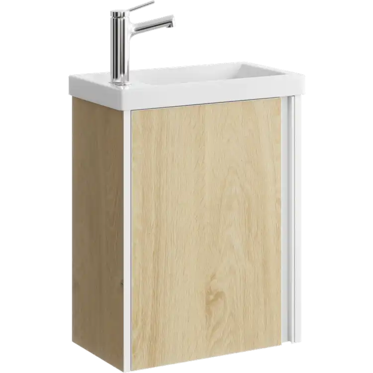 Тумба с раковиной подвесная Aqwella Urban 45 см, URB0145DD, цвет Дуб Давос фото 1