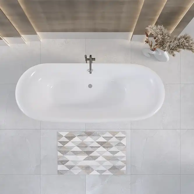 Ванна из литьевого мрамора  Aqua de Marco FIDJI 190х87 Белая 1190WFID фото 3