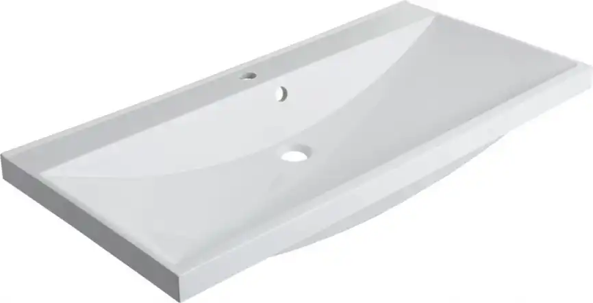 Раковина Aquanet Нота 100 284116 прямоугольная, Белая глянцевая фото 1