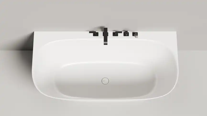 Ванна Salini SOFIA WALL 180х85 102523M из материала S-Stone, Белая матовая фото 3