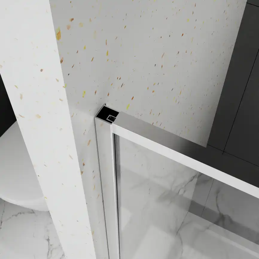 Душевая дверь Azario 100 AZ-Y43-100-MGR-CL, профиль графит матовый, стекло Прозрачное фото 7