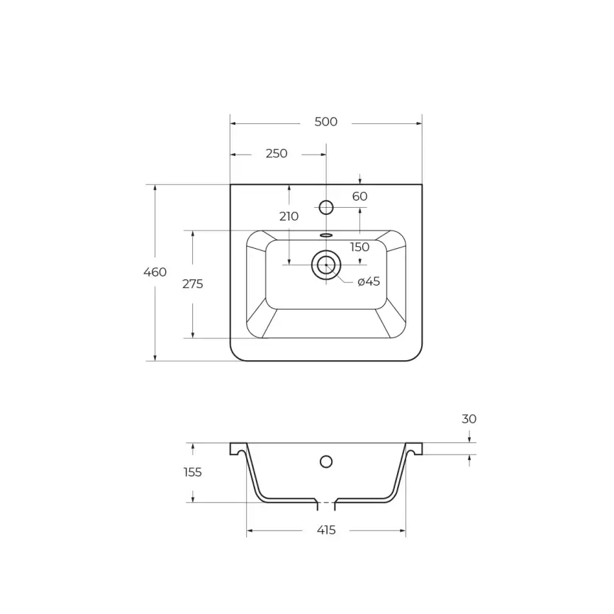 Керамическая раковина BelBagno URBAN 12050-KL фото 3