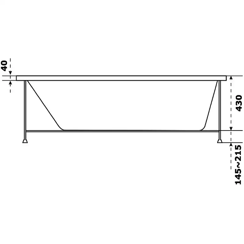 Акриловая ванна Bas Нирвана 170x75 без гидромассажа фото 5