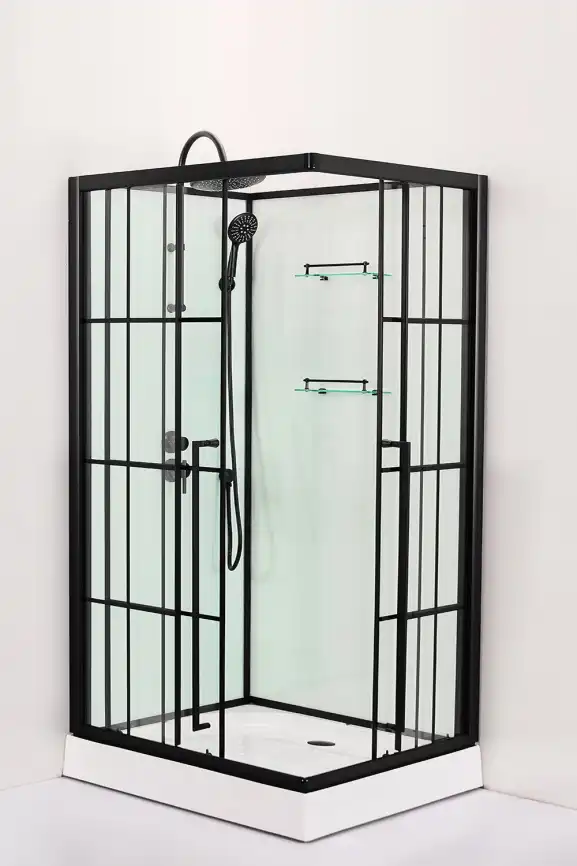 Душевая кабина Loranto 120х80, низкий поддон, Прозрачное стекло, CS-3008TM/W-120L фото 2