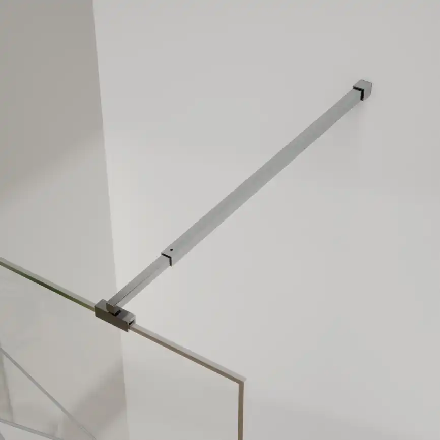 Душевая перегородка Azario Walk-in 120 AZ-271-120-BGL-CGP прозрачное стекло 8 мм с графическим принтом, профиль Золото матовое фото 5