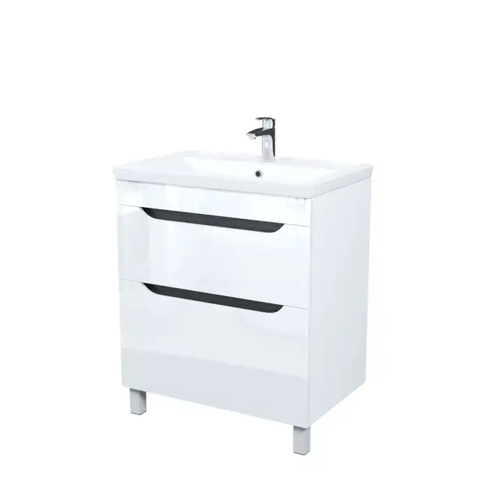 Тумба с раковиной IDDIS Ray 70, напольная, Белая, RAY70WFi95K фото 1