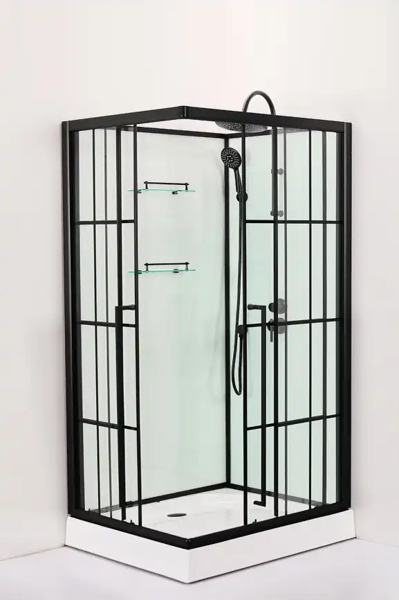 Душевая кабина Loranto 120х80, низкий поддон, Прозрачное стекло, CS-3008TM/W-120R фото 2