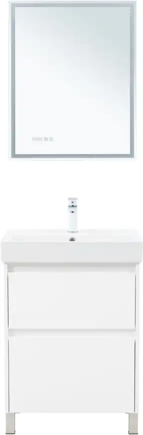 Тумба под раковину Aquanet Nova Lite 2.0 60 напольная, белый глянец, 346336 фото 9