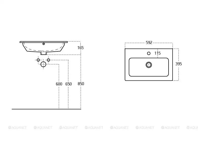 Раковина Sanovit Practico 60 44060, Белая глянцевая фото 2