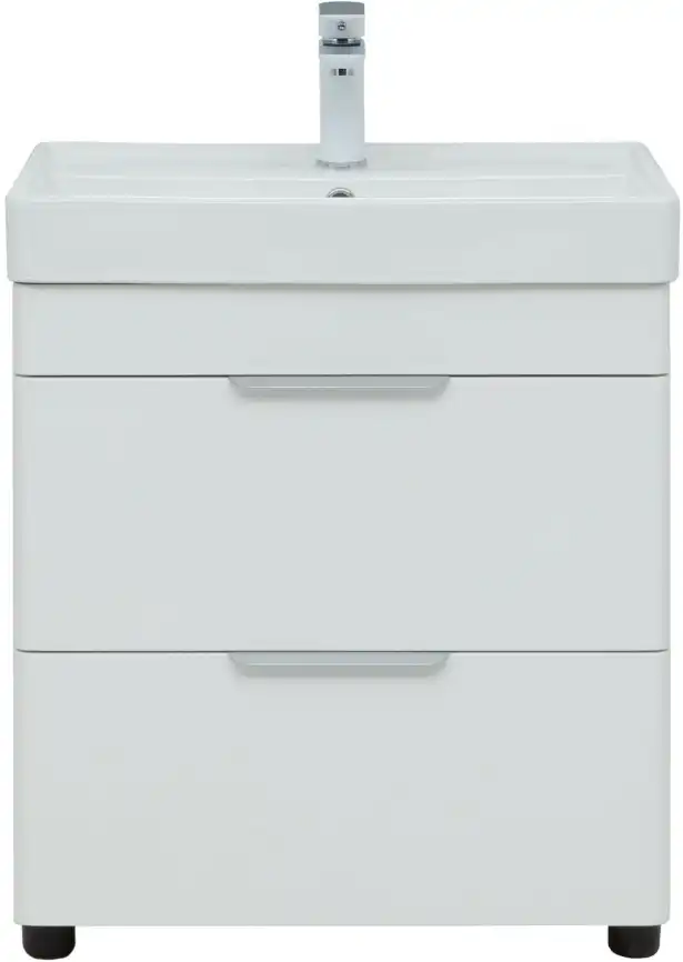 Тумба под раковину Aquanet Ирис new 60 белый глянец (2 ящика) 310152 фото 16