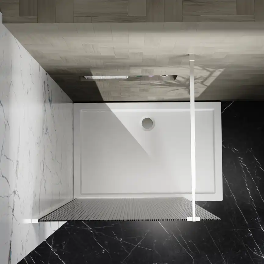 Душевая перегородка Azario Walk-in 110 AZ-251-110-BGL-CRF стекло 8 мм рифленое, профиль Золото матовое фото 3