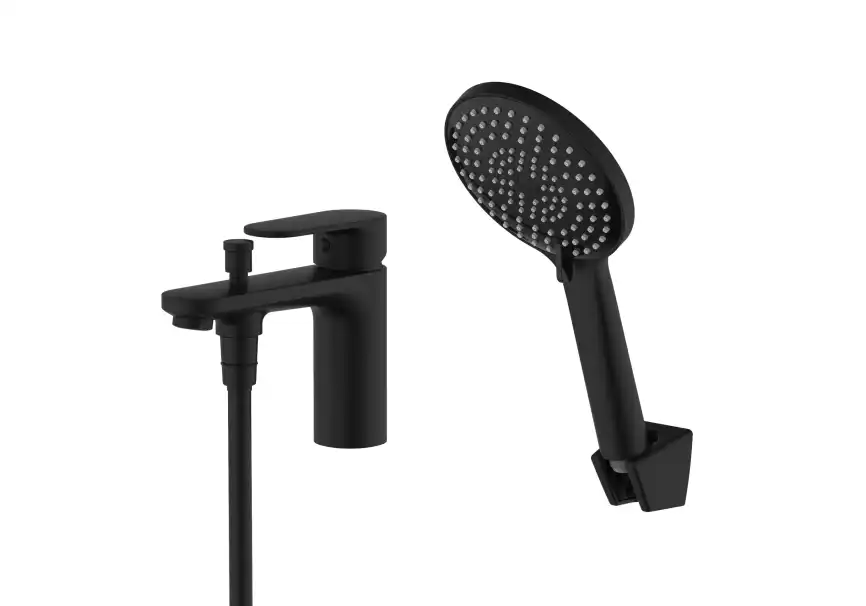 Смеситель на борт ванны Aquatek Ника AQ1844MB, Черный матовый фото 3