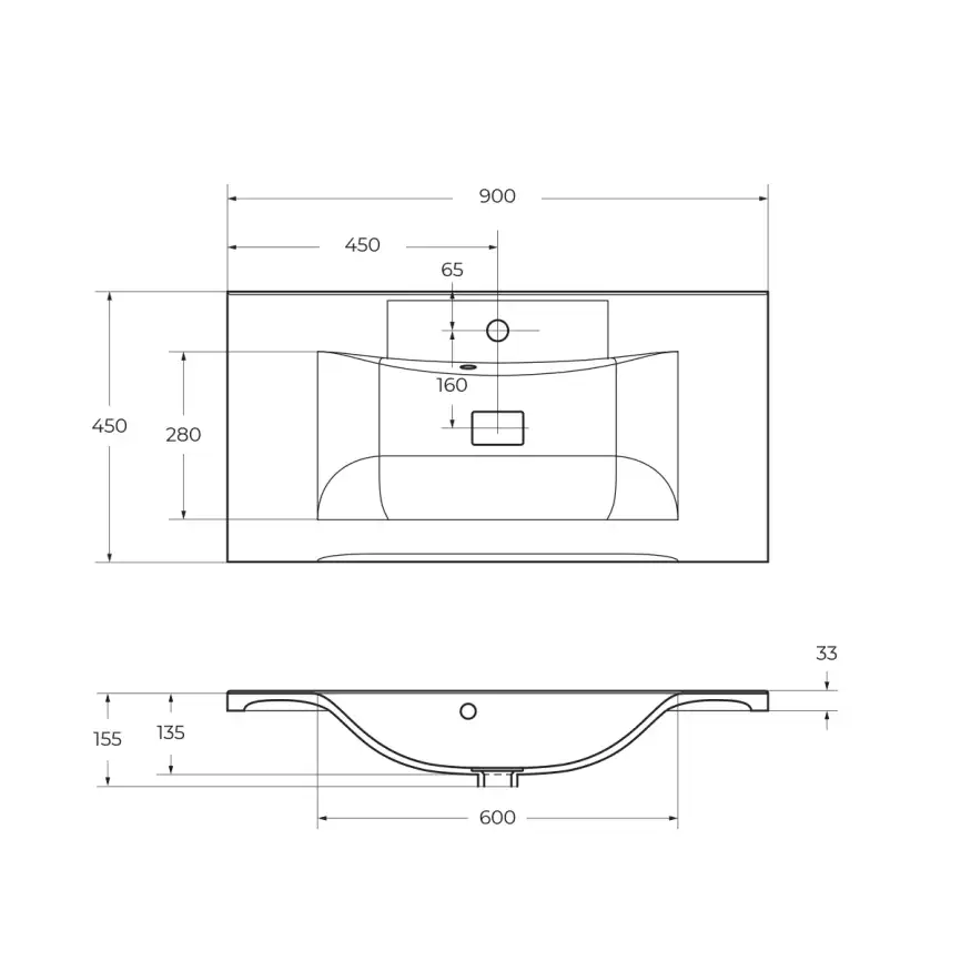 Раковина из литьевого мрамора BelBagno BB900/450-LV-MR-PR фото 3