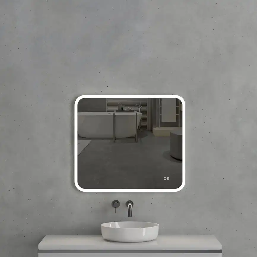 Зеркало с подсветкой AVS Байкал 80x70 см, антипар фото 1