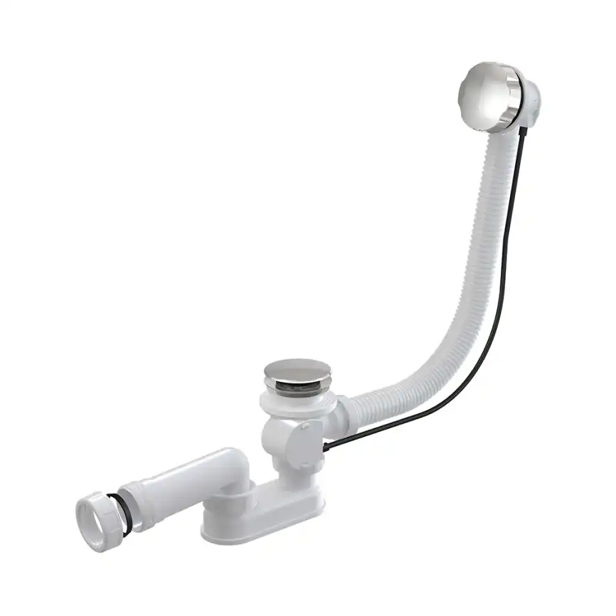 Слив-перелив Alcaplast A55KM полуавтомат для ванны, хром фото 1