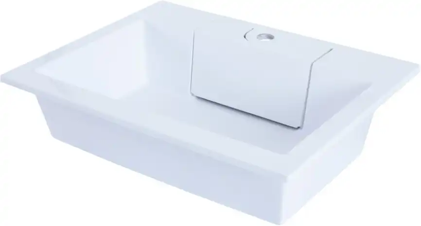Раковина Aquanet Фортуна 60 181907 прямоугольная, Белая глянцевая фото 7