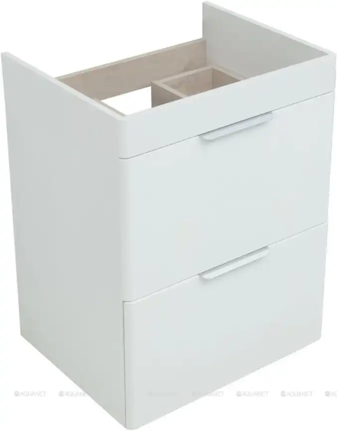 Тумба под раковину Aquanet Ирис new 60 белый глянец (2 ящика) 310152 фото 4