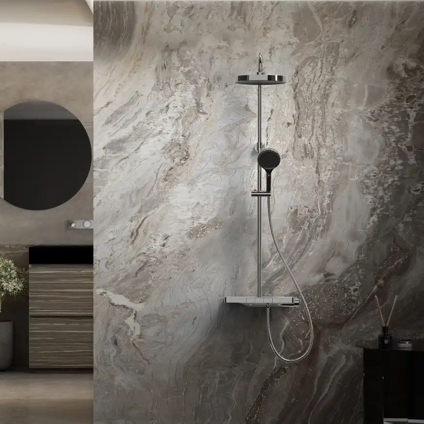 Душевая система  Vincea Inspire VSFS-3I12TCH VSFS-3I12TCH  с термостатом, хром фото 1