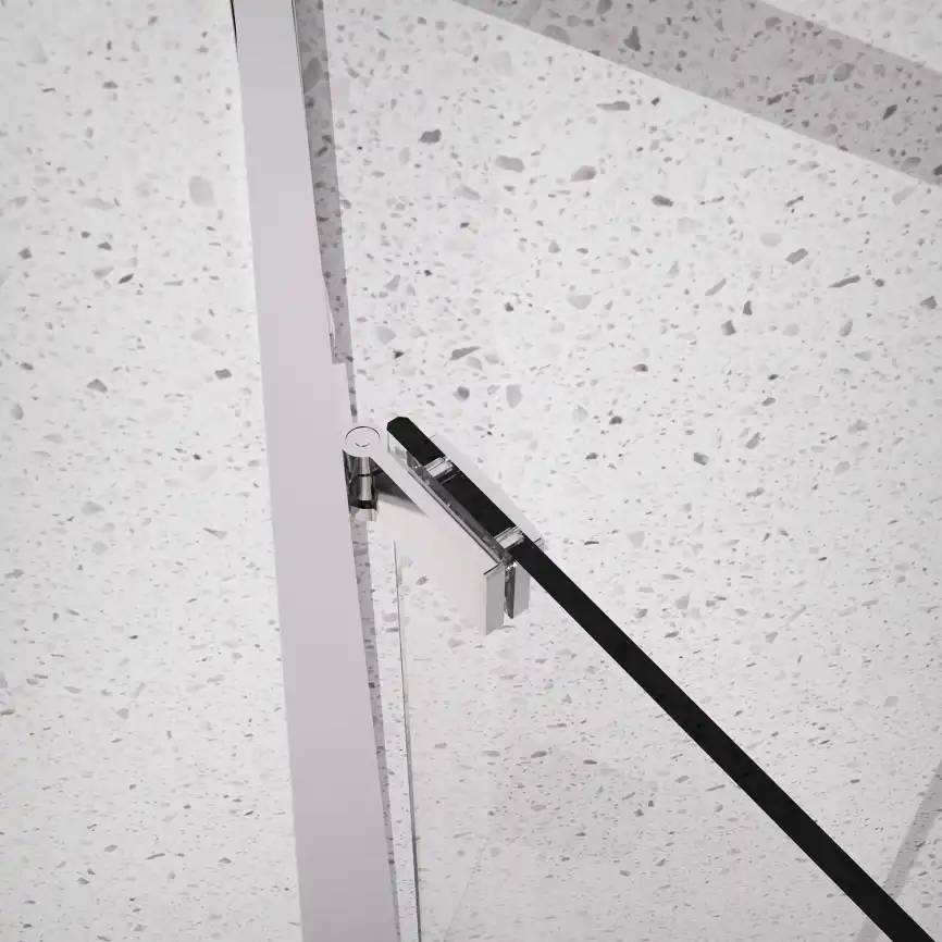 Душевой уголок Azario 100х100 AZ-L47-100-MB-CL, профиль черный матовый, стекло Прозрачное фото 7