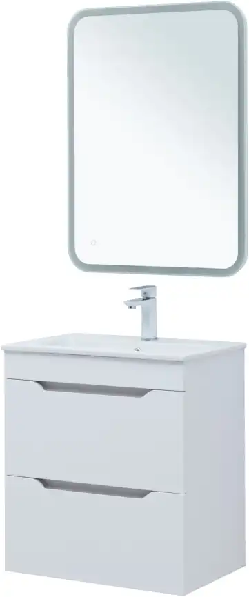 Тумба под раковину Aquanet Практика 60 белый матовый (2 ящика), 330457 фото 11