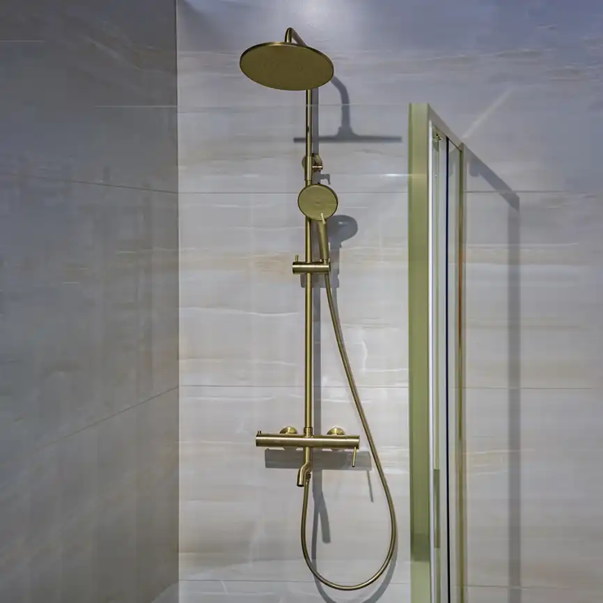 Душевая система AVS Slimmer 811-122-BG, брашированное золото фото 5