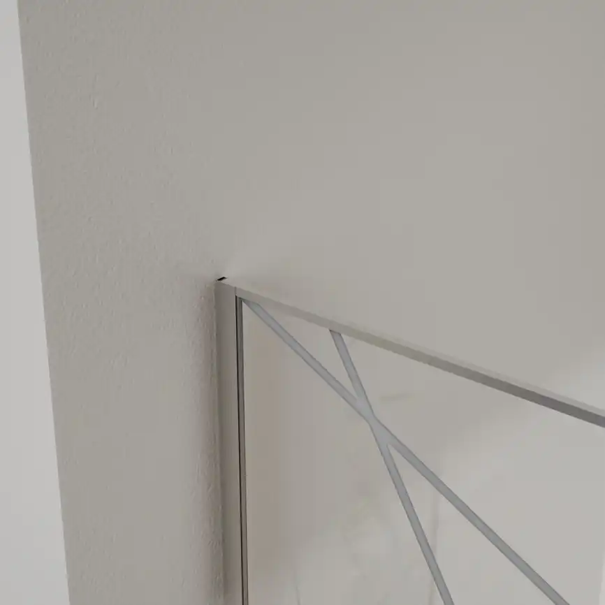 Душевая перегородка Azario Walk-in 120 AZ-271-120-BGL-CGP прозрачное стекло 8 мм с графическим принтом, профиль Золото матовое фото 4