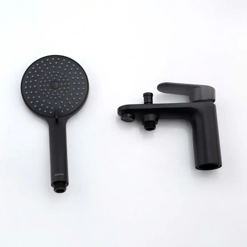 Смеситель на борт ванны Aquatek Ника AQ1844MB, Черный матовый фото 6