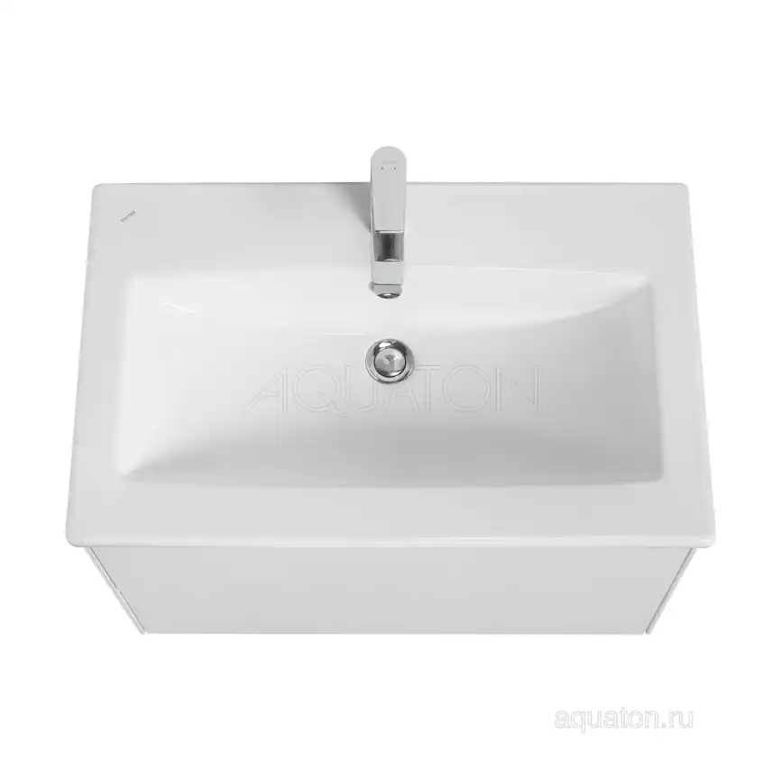 Тумба под раковину Aquaton Сохо 75 1A258101AJ010 подвесная цвет, белый глянец фото 5