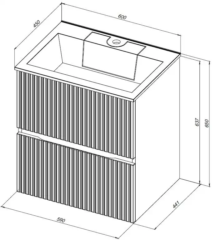 Тумба под раковину Aquanet Джейн 60 белый матовый 313284 фото 4