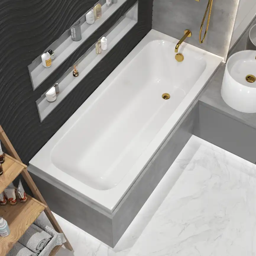 Акриловая ванна Whitecross VIBE 180х75 0105.180075.100 прямоугольная, Белая фото 4