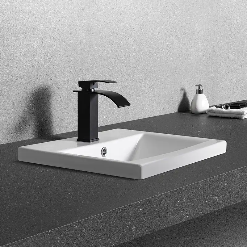 Умывальник CeramaLux 9393-50 510х395х155 Полувстраиваемая цвет Белый фото 4