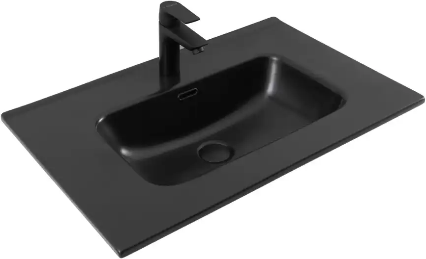 Раковина Aquanet Flat 70 329254 прямоугольная, Черная матовая фото 1