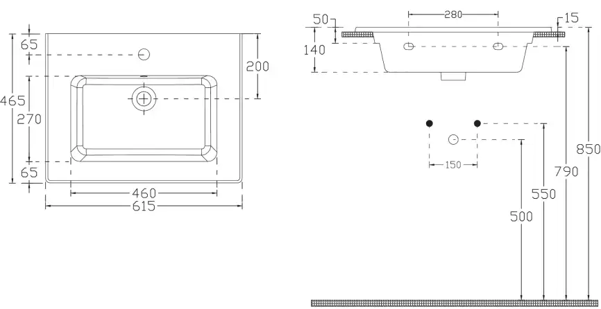 Раковина  Allen Brau Fantasy 62х47х14 4.11023.20, Белая глянцевая фото 2