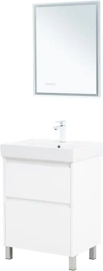 Тумба под раковину Aquanet Nova Lite 2.0 60 напольная, белый глянец, 346336 фото 11