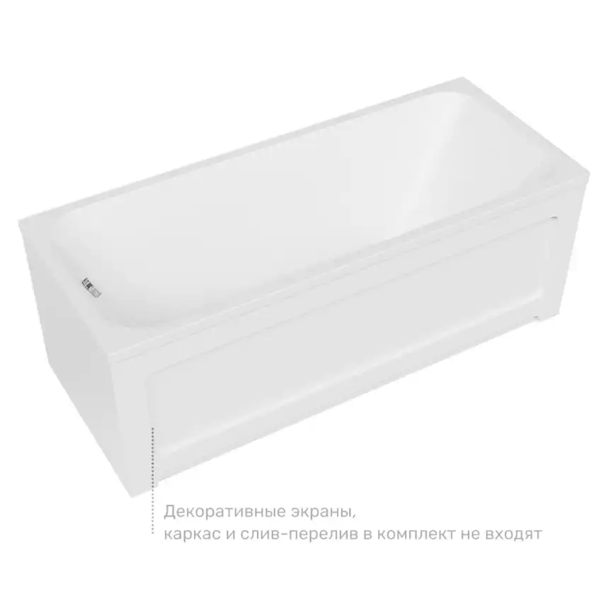 Акриловая ванна AZARIO BELLA 140х70 AV.0020140, прямоугольная фото 5