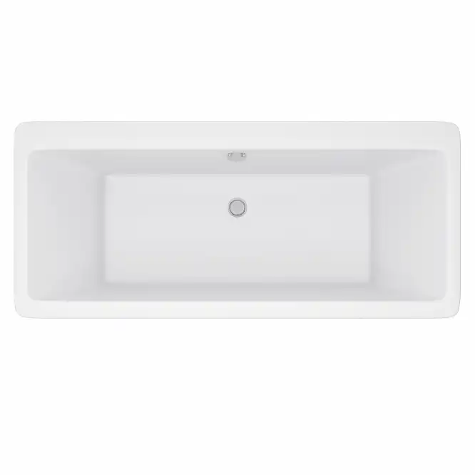 Ванна из литьевого мрамора  Aqua de Marco CRETE 179х79 с хромированным полотенцедержателем Белая 1180WCKRI фото 9