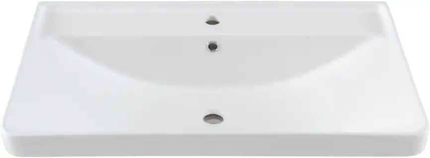 Раковина Aquanet Ирис 80 301805 прямоугольная, Белая глянцевая фото 7